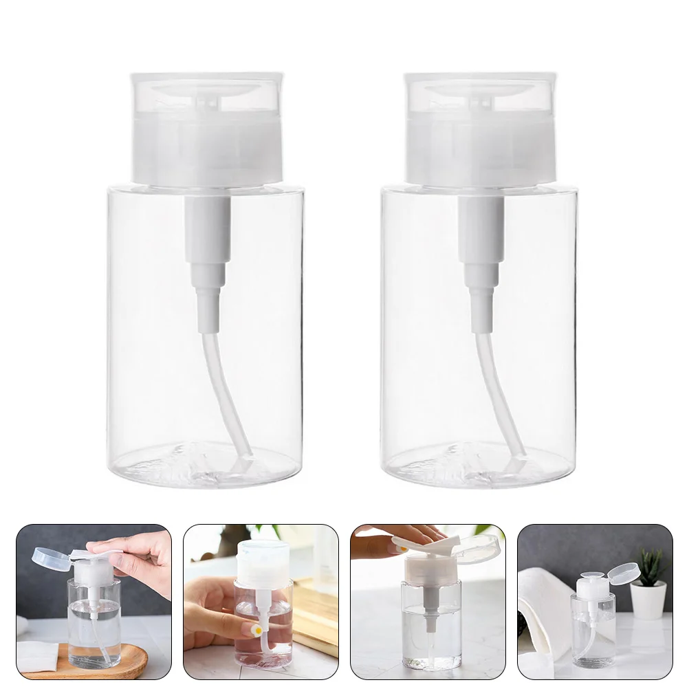 

2 Pcs Press The Bottle Cleansing Water Travel Bottles Hand Soap Dispenser Vacuum PETG Empty