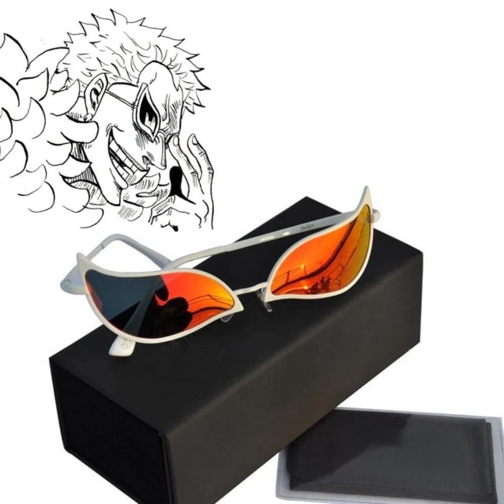 One Piece Sunglasses Anime Doflamingo Glasses Anti UV 100% PVC Sunglasses  Funny Christmas Gift : : Fashion