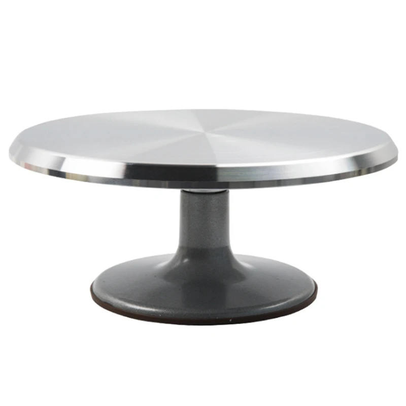 

Aluminium Alloy Revolving Cake Stand 12 Inch Rotating Cake Turntable For Cake, Cupcake Decorating Supplies Bake Tool-ABUX