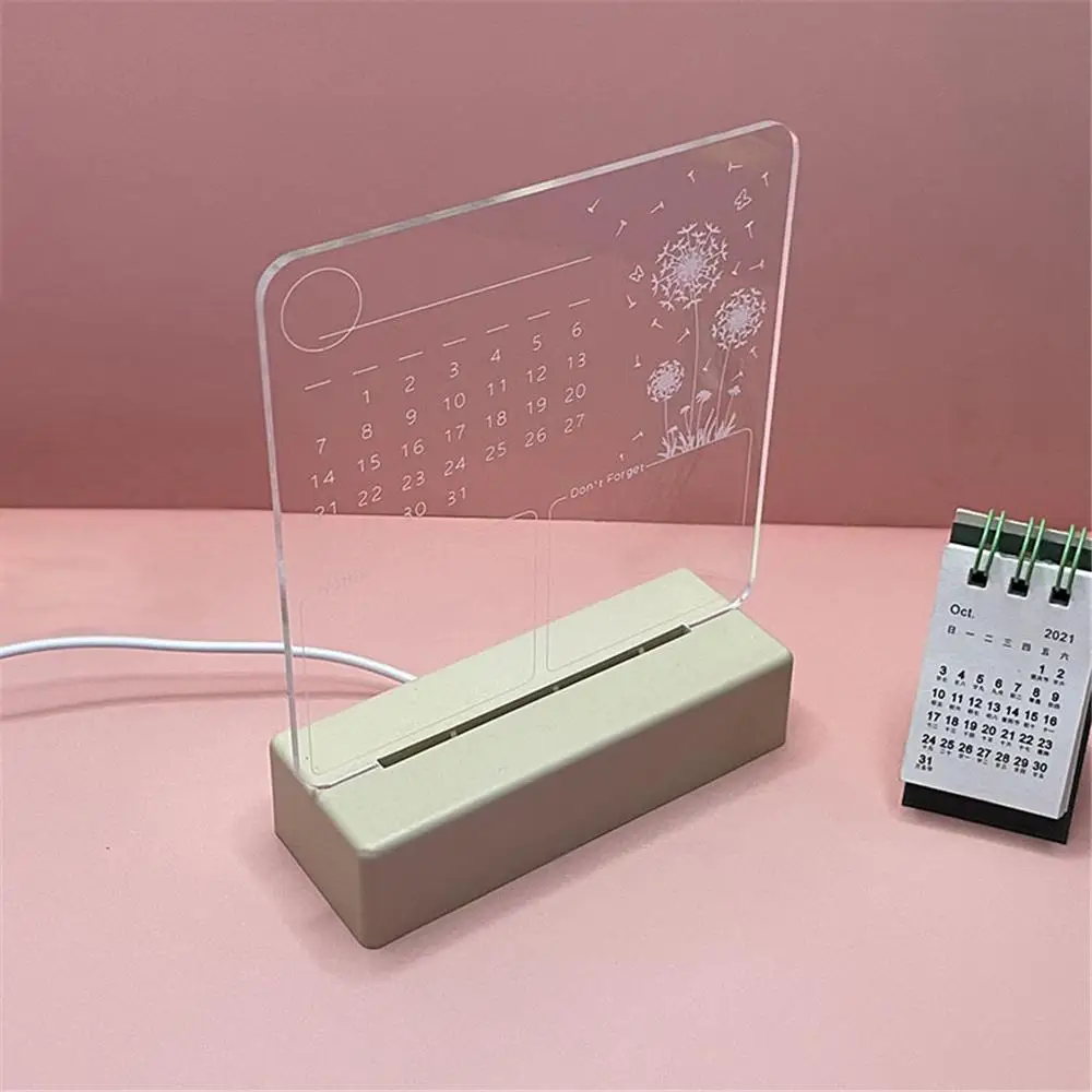투명 노트 보드, 다용도 선물, 자유롭게 닦을 수 있음, 부드러운 빛, 눈을 다치지 않음, 집 장식