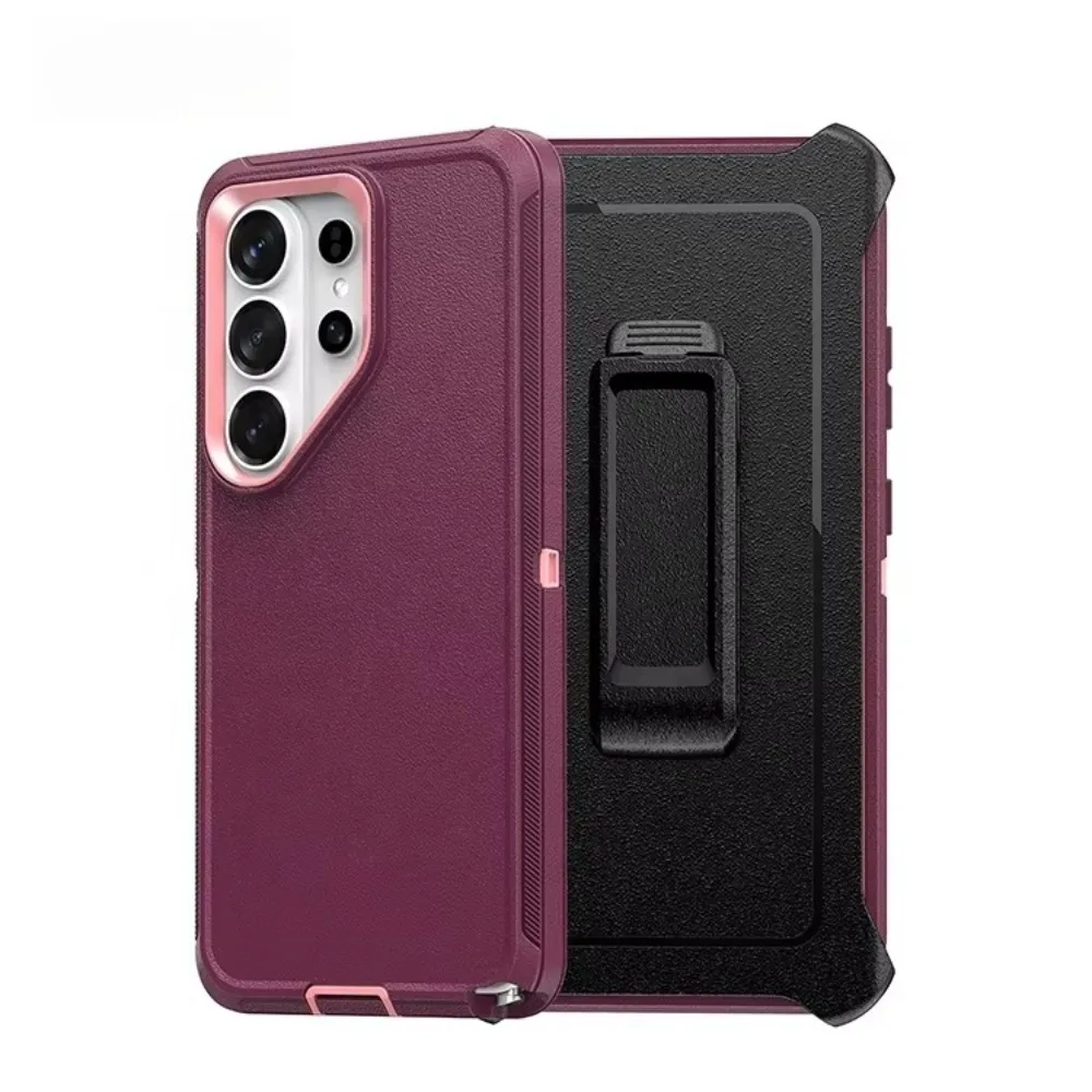 Heavy Duty Belt Clip Kickstand Rugged Case - Shockproof Protective Cover