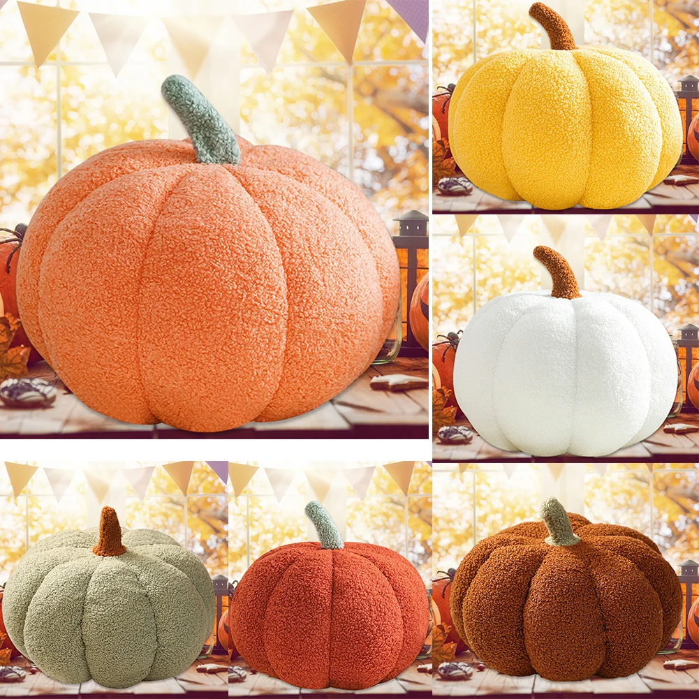 Halloween Decorative Pumpkin Pillow Fluffy 7/11 Inch Pumpkin Sofa Cushion  Stuffing 3D Simulated for Car Bedroom Sofa Couch - AliExpress