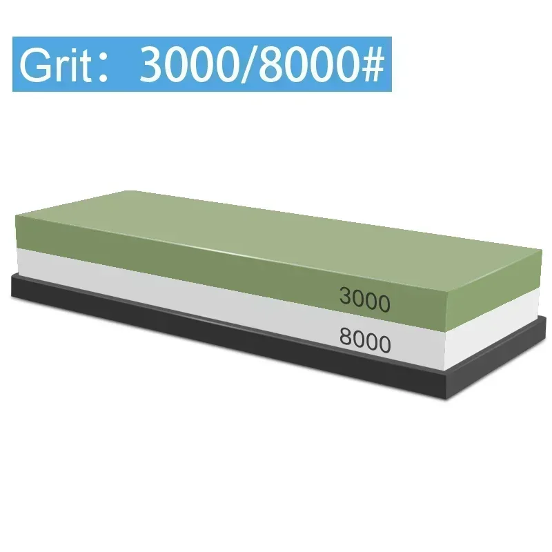 Professional Knife Sharpening Whetstone Set with Wood Base and Angle Guide