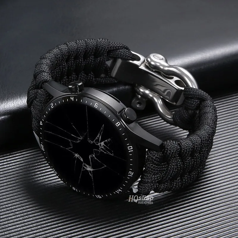 Adjustable Sports Nylon Rope Watch Band with Buckle - Universal Size Replacement Wristband Bracelet