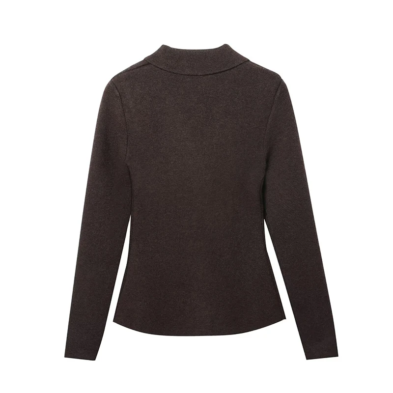 Women's Knitted Blazer Jacket Chic Elegant Jewelry Buttons Blazers For Women Autumn Winter Casual Long Sleeve Suit Coat