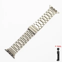 Premium Metal Strap for Apple Watch - 38mm to 49mm (Silver)