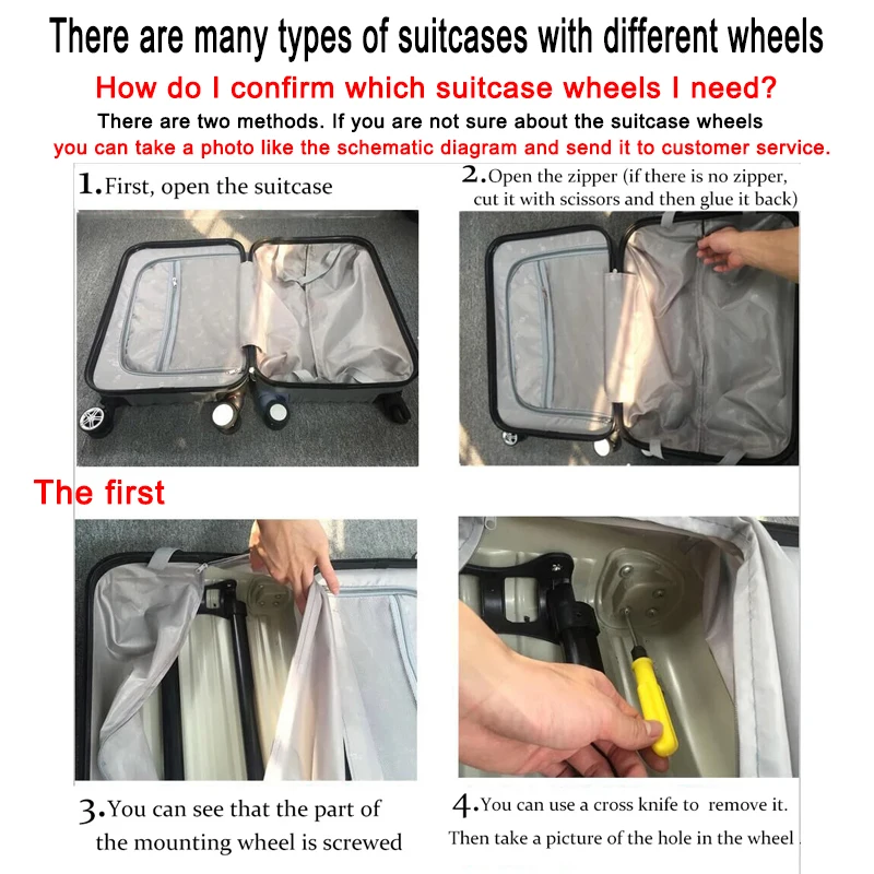 Suitable for ROCKLAND Trolley Case Carrying Wheel Suitcase Wheel Wear-resistant Luggage Accessories Replacement Universal Wheel