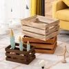 Pastoral Style Household Solid Wood Sundries Storage Box Retro Wooden Storage Box Display Thickened Wooden Strips Splicing 1