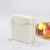 Napkin Organizer Transparent Napkin Holder Modern Acrylic Tissue Box Square Durable Tissue Paper Dispenser Case Bathroom 1