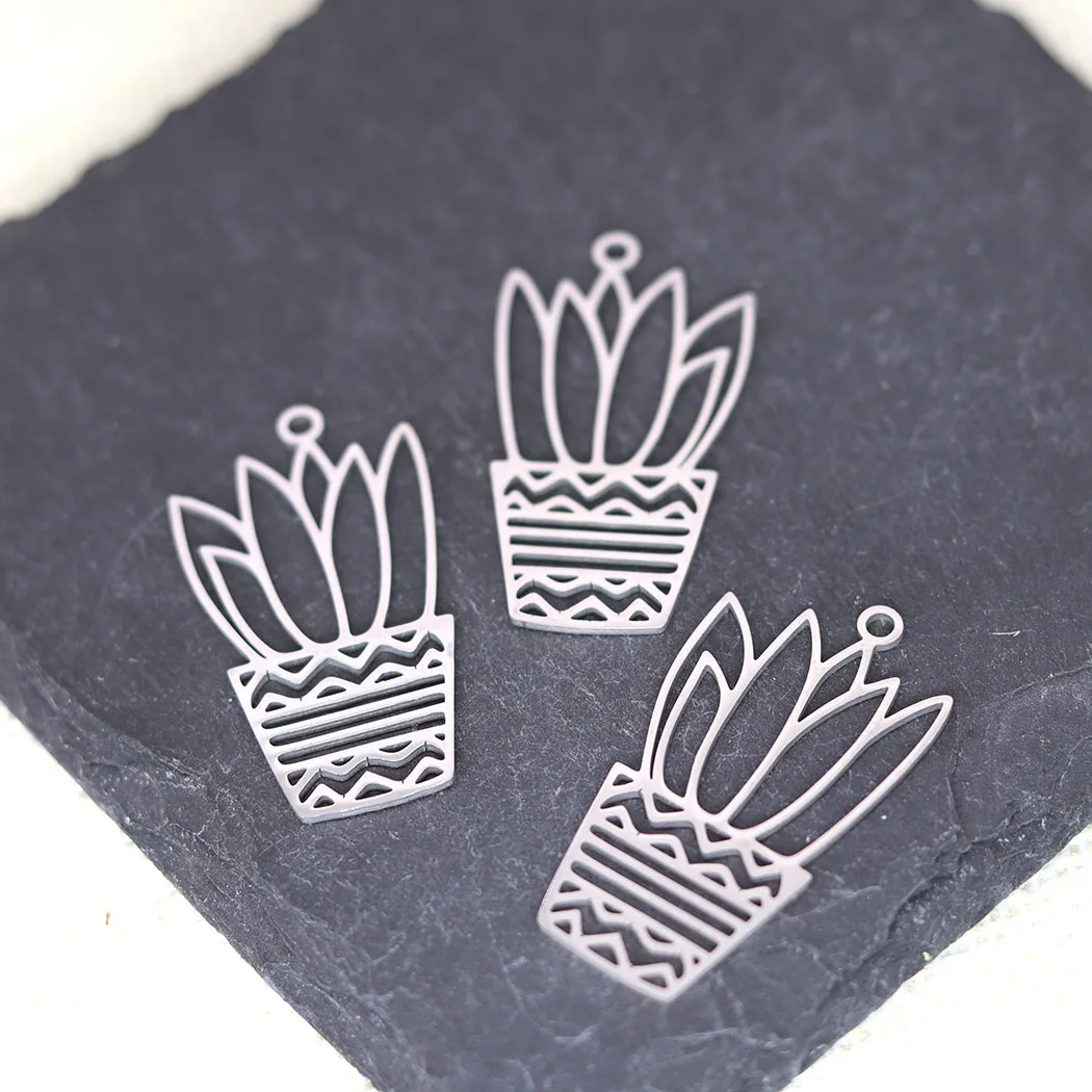 

3 шт./серебряные аксессуары для подвесок в горшке с алоэ, сделай сам, изготовление ювелирных изделий для браслетов, серег, ожерелий, искусственный подарок