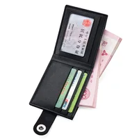 Men`s Wallet Soft Leather Buckle Short Wallet Credit Card Holder Coin Purse For Man Money Clip Small Bag 2