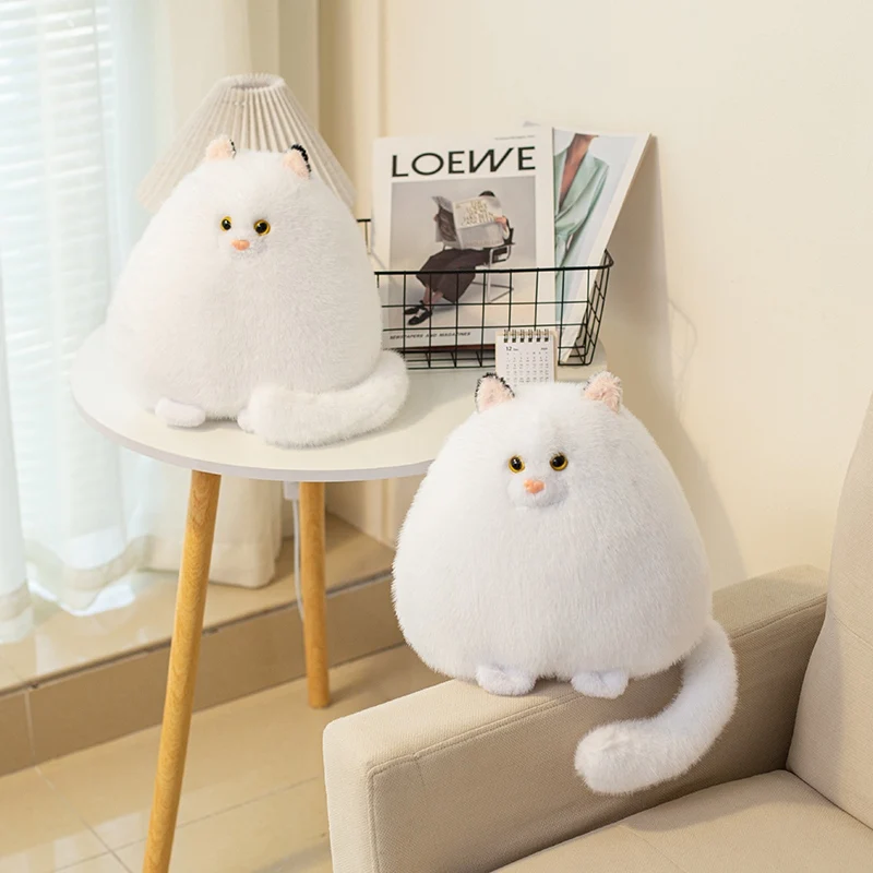 Wholesale Holiday Cute Chubby Cat Dolls Plush Toys Cloth Throw Pillows Long-tailed Birthday Gifts For Children Boys And Girls