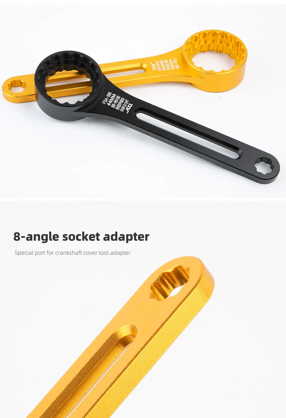 TOOPRE MTB Rennrad 6-in-1 Tretlagerschlüssel BB Aluminiumlegierung Entfernungs- und Montagewerkzeug für Tretlager mit Außendurchmesser 39 41 44 46 49mm – Detail 22