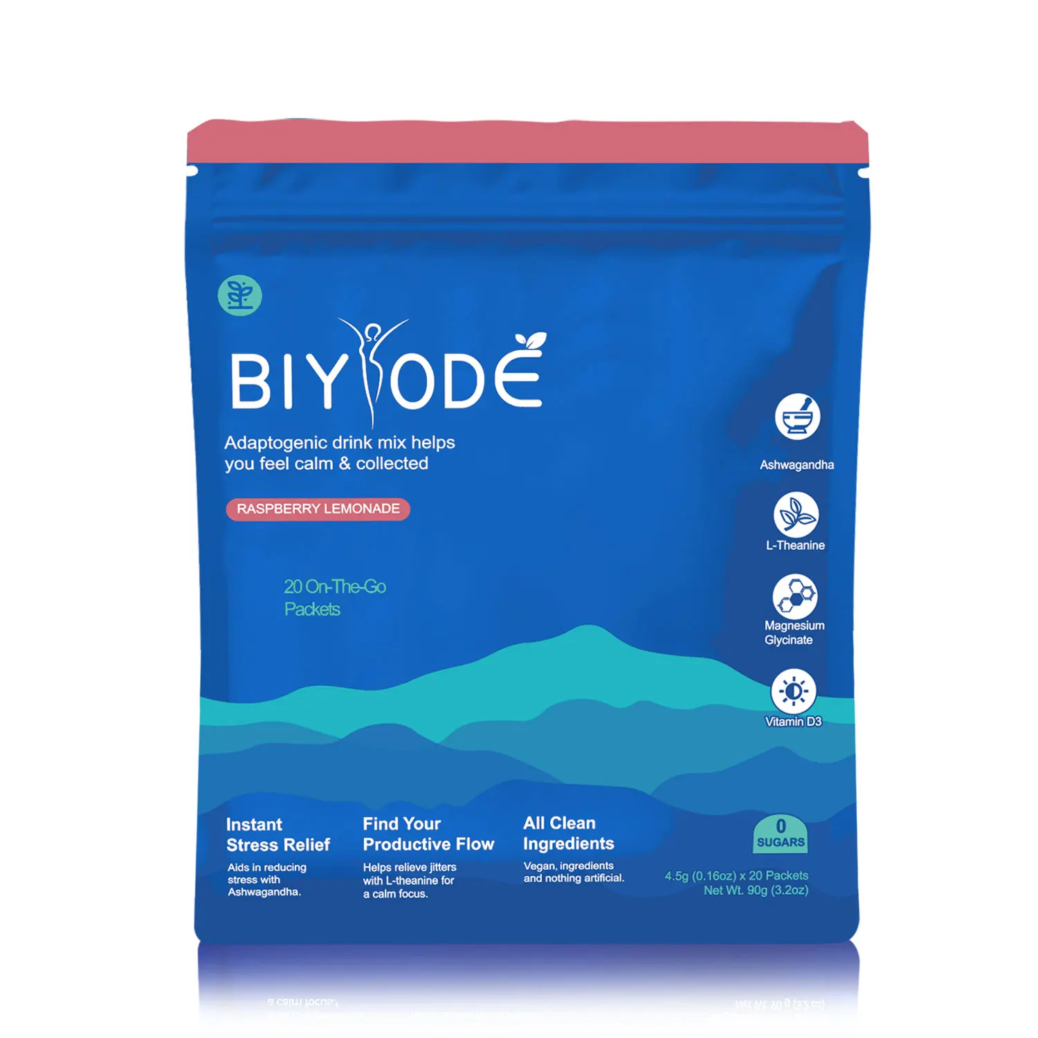 Supercalm Powdered Drink Mix, L-Theanine, Ashwagandha, Magnesium Glycinate, Anti-Stress Drink Mix Powder, Supplements for Relax