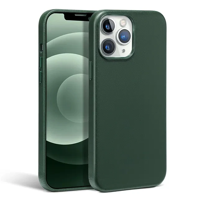 thumbnail image 1 of Funda magnética for Magsafe de cuero de lujo para iPhone, 15, 14, 13 Pro Max Plus Mini con animación, accesorios de carga para teléfono, 1 of 5