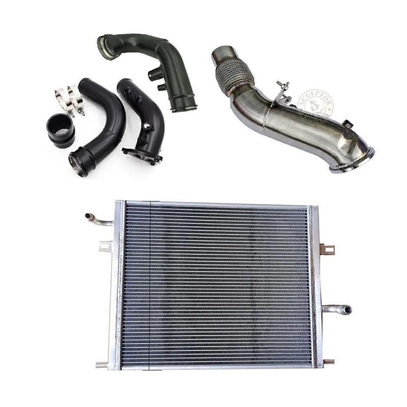 Downpipe /Radiator Kit Fits Intake Turbo Charge Pipe For For BMW F-Series B48 & B58 F20 F21 F30  (K8-10015-5005-5006-HP034)