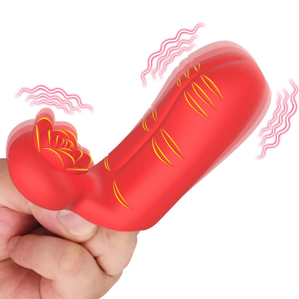 2-in-1 Klitoris G-Punkt Fingerhülse Vibrator Nippelmassagegerät Stimulator Sexspielzeug für Frau Lesben Orgasmus Erwachsene Produkte 1