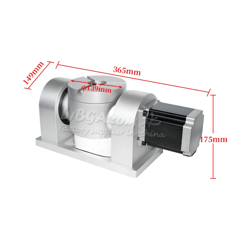 CNC 밀링 머신용 CNC 회전축 맞춤형 25-50 고조파 제어 박스 작업대 φ139mm CNC 회전축