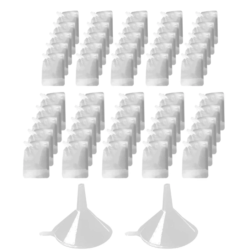 

50pcs/set Spouted Drink Packaging Bag Water Wine Bags for Beverage Liquid Dropship