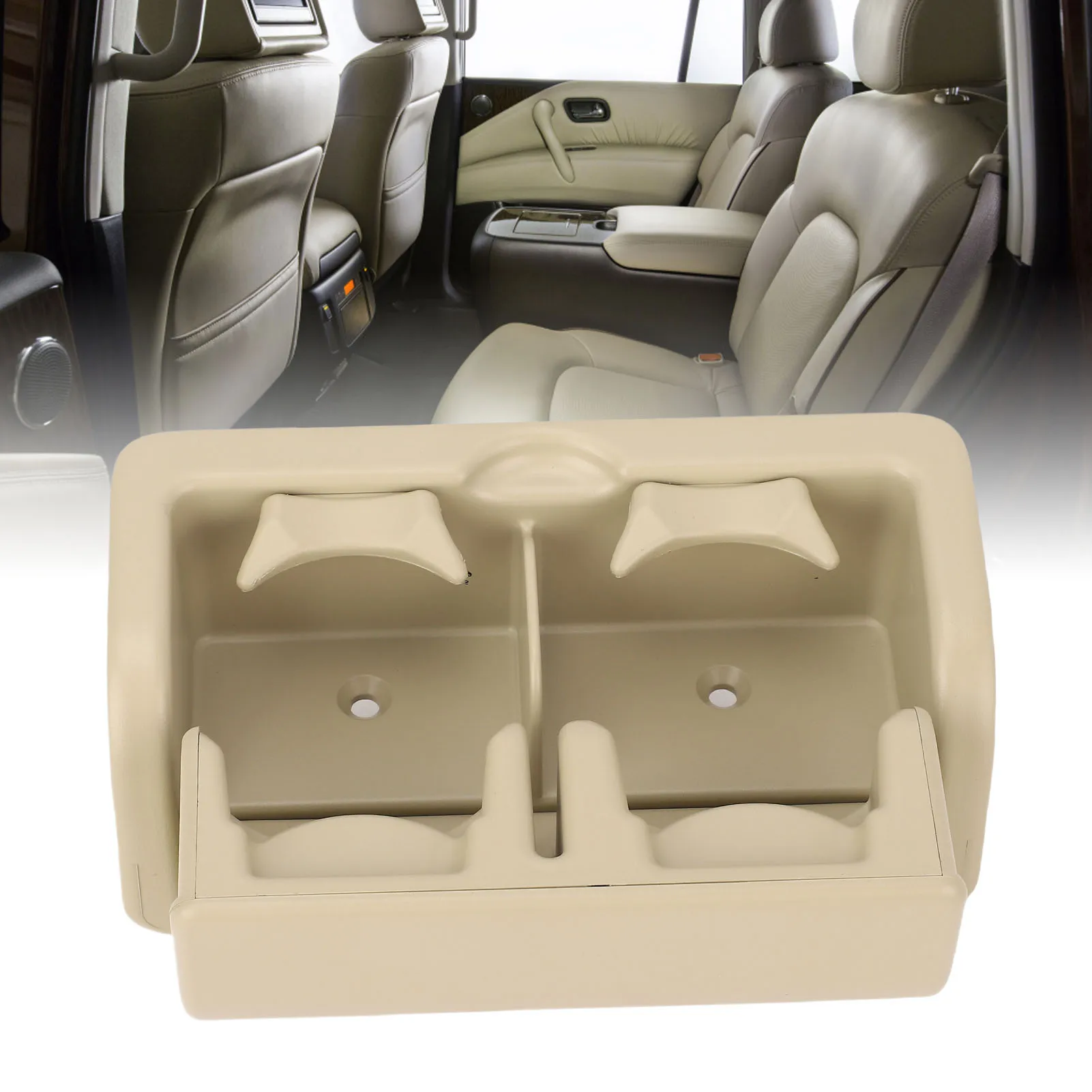 뒷좌석 팔걸이 컵 홀더 유출 방지 안정적인 구조 쉬운 접근 88741 1LK3D QX56 QX80 Armada용 교체품 신제품