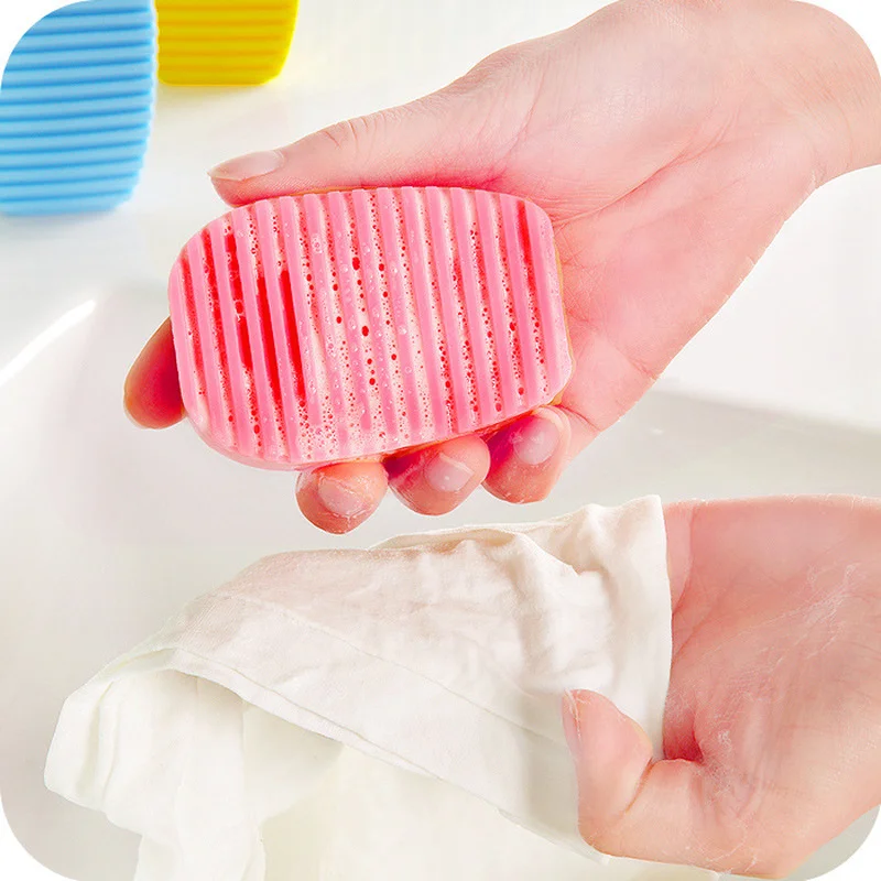 Tanie Towar z magazynu cukierki kolor antypoślizgowa silikonowa ręczna pralnia Mini Washboard do