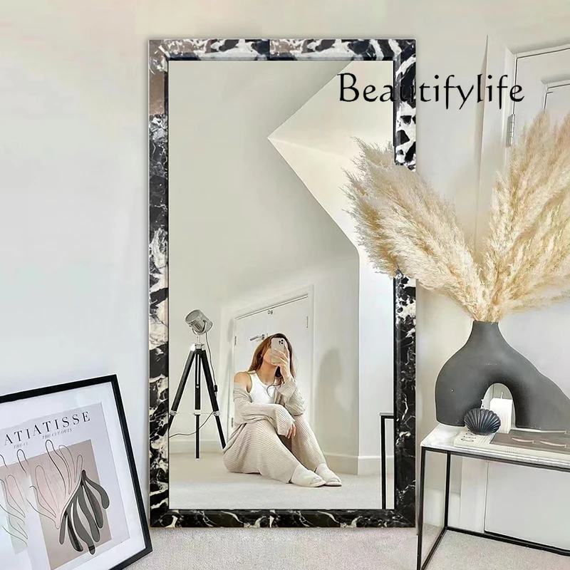 黒大理石全身鏡衣料品店フィッティングミラーランドマークアメリカン床