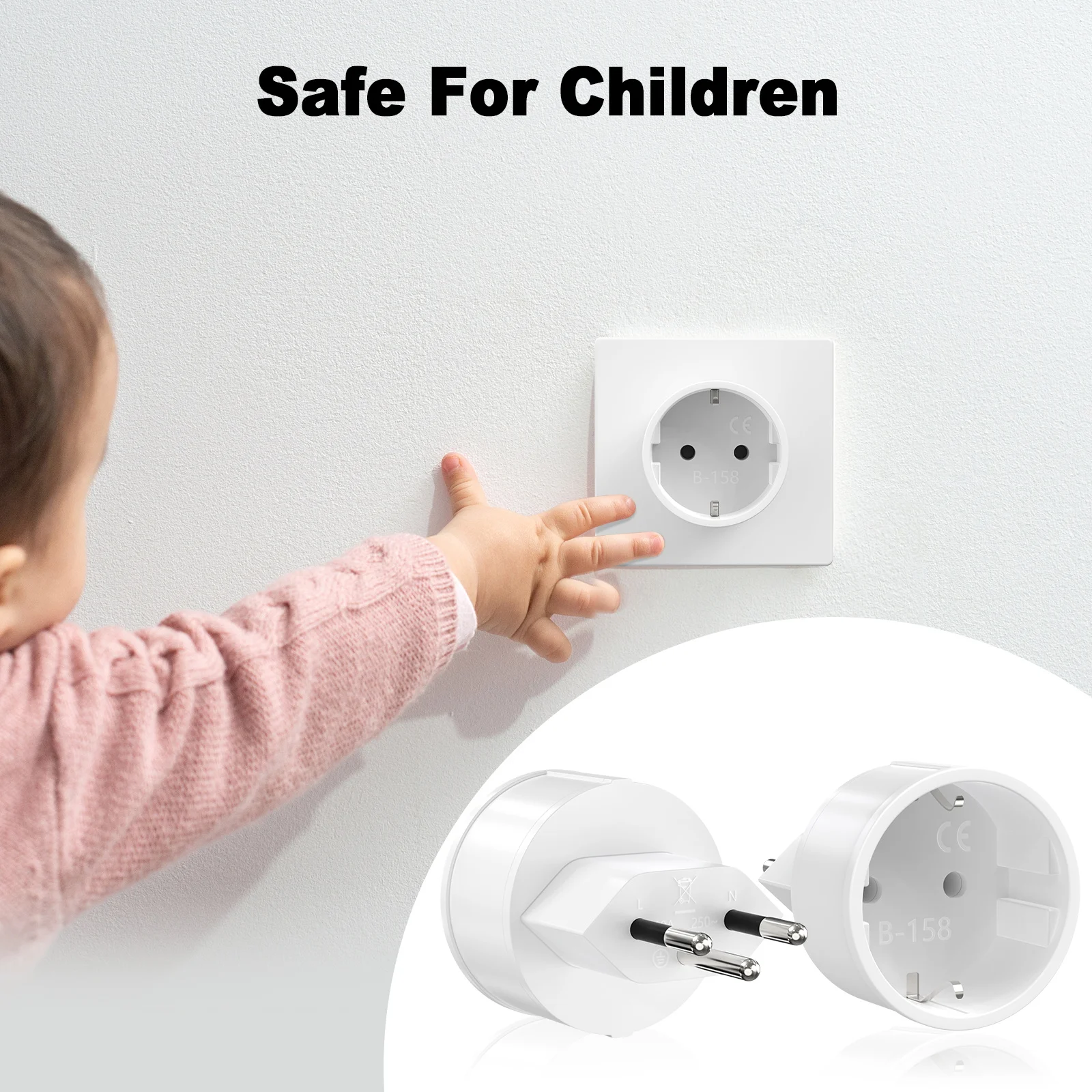 Germany EU to Switzerland Plug Adapter European to Swiss Travel Adapter Power Converter Plug 3 pin 10A Wall Charge Socket 3pcs