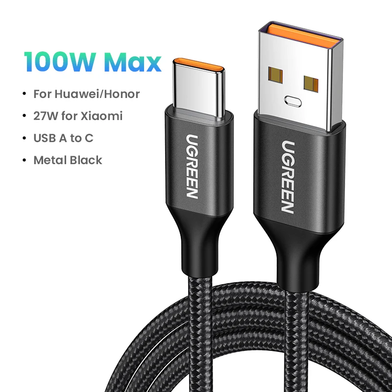 Câble USB Type C Pour Huawei Honor View 10 - 1 Mètre, Noir, Neuf, Marque NOVAGO