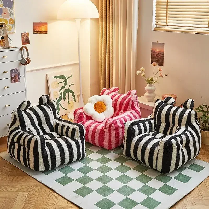 Bean Bag Children's Sofa Sitting Support Seat Pleochroic Children's Sofa Plush Comfortable Kinderzitjes Child Room Furniture