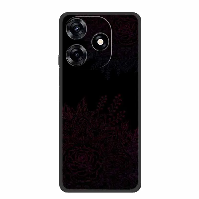 Premium Black Silicone Soft Phone Case - 6.6 Protective Back Cover Shell