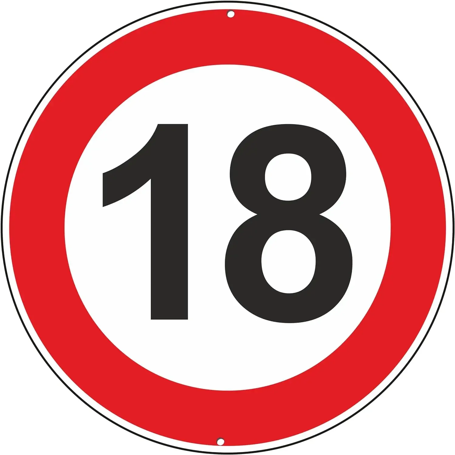 Metal Round Plate Traffic Safety Warning Sign - Waterproof, Anti-Fade Tin Sign