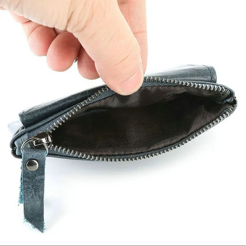 GENODERN New Coin Purse Genuine Leather Retro Creative Mini Japanese Style Coin Holder Multifunctional Card Holder