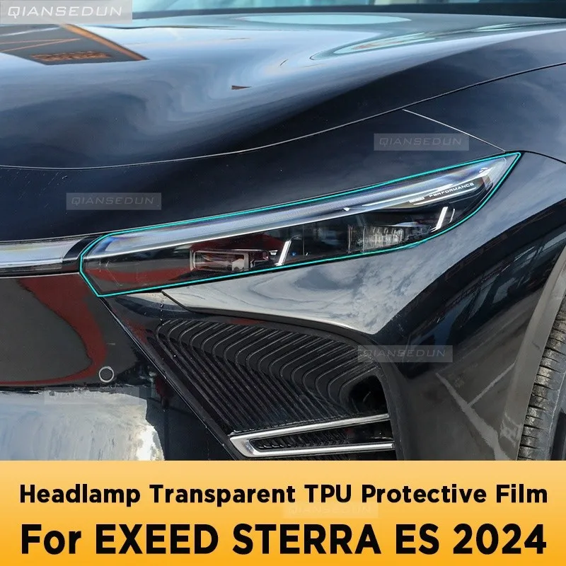 

For CHERY EXEED STERRA ES 2024 Car Exterior Headlight Anti-scratch Front Lamp Tint Transparent TPU Protective Film Sticker