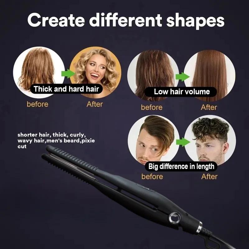2 In 1 Hair Straightener Hair Curler Professional Ceramic Flat Iron For Short Hair Women And Men Beard Straightener 3