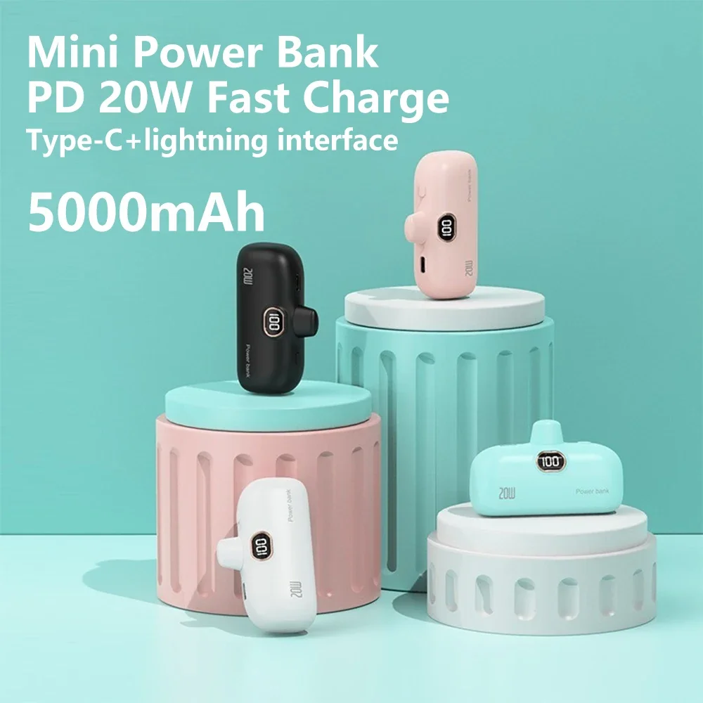 

New pocket wireless capsule charging treasure small portable mobile power charging treasure wholesale mini fast charge.