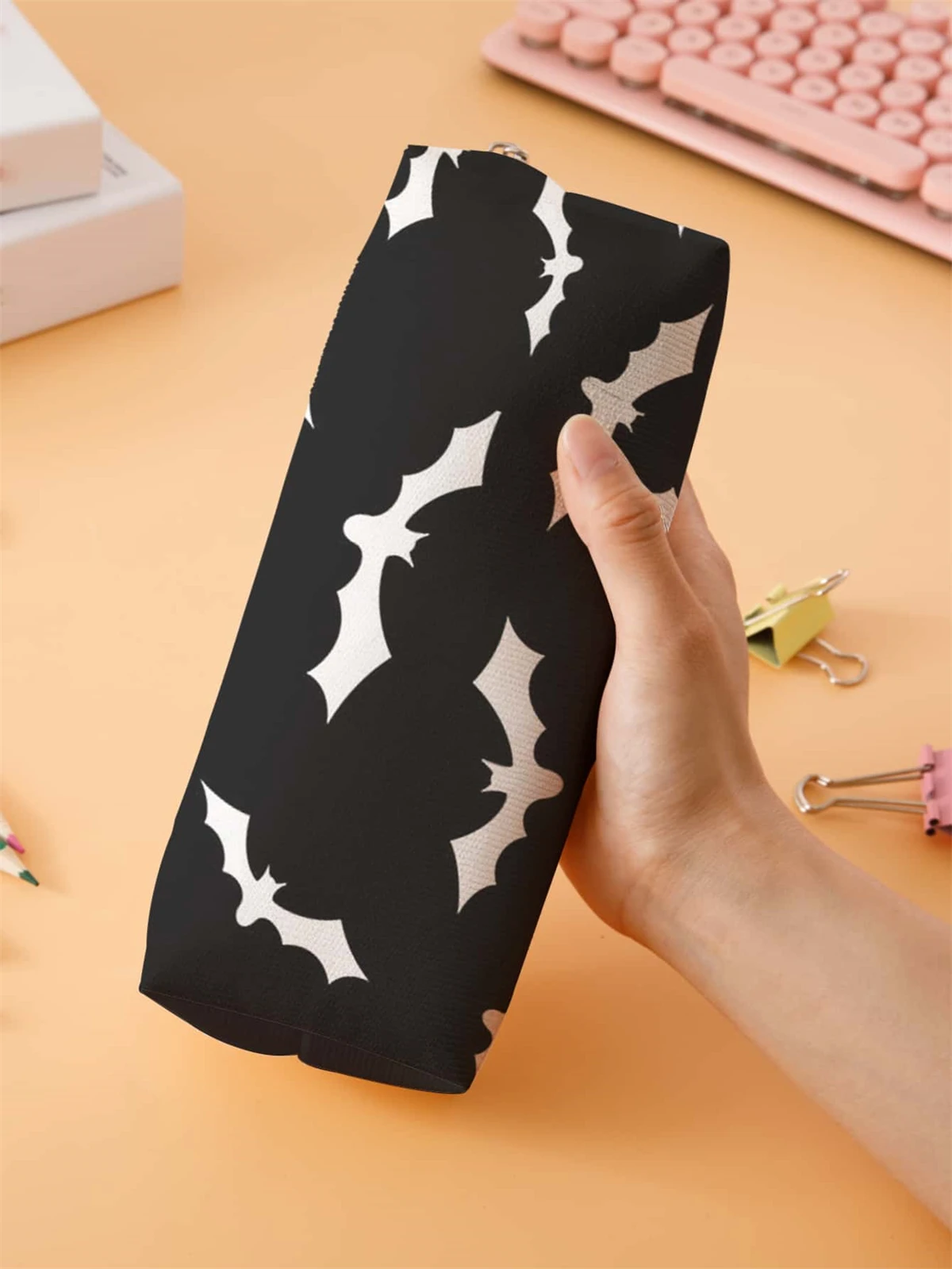 Small pencil case, large capacity pencil case, multifunctional stationery storage bag, student school organization supplies