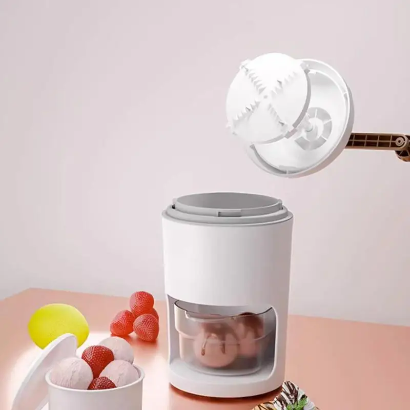 Ice Crusher Slushie Maker Hand Operated Shaved Ice Milkshake Maker Crushed Machine for Snow Cones Cocktails Kitchen Gadget