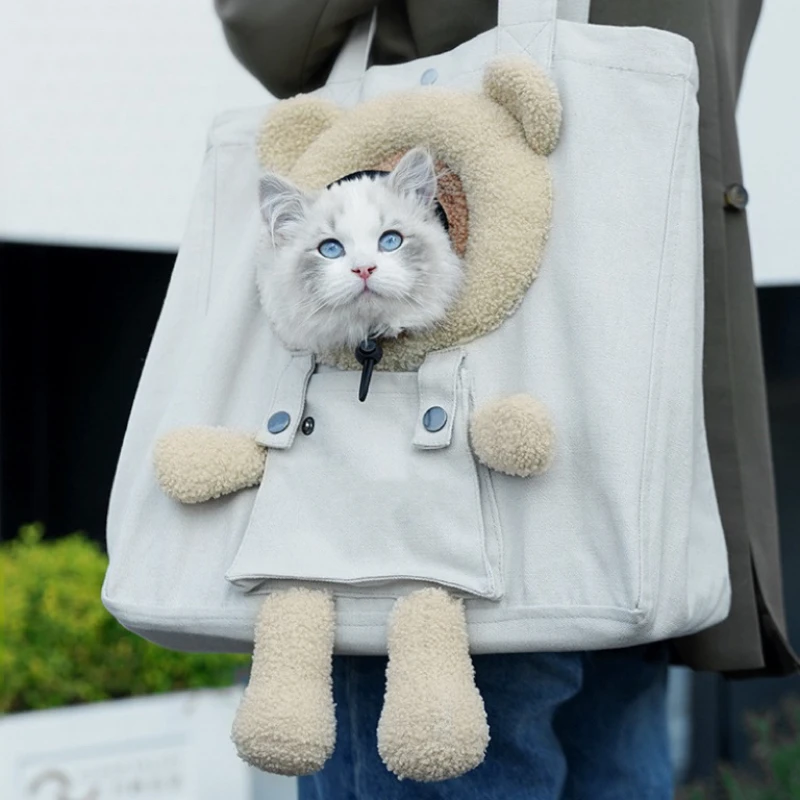 Pet Carrier Bag 0-5KG Cat Carrier Canvas Bag Tote Outdoor Transport Shoulder Bag For Small Dogs Handbag Pouch Puppy Carrier Travel