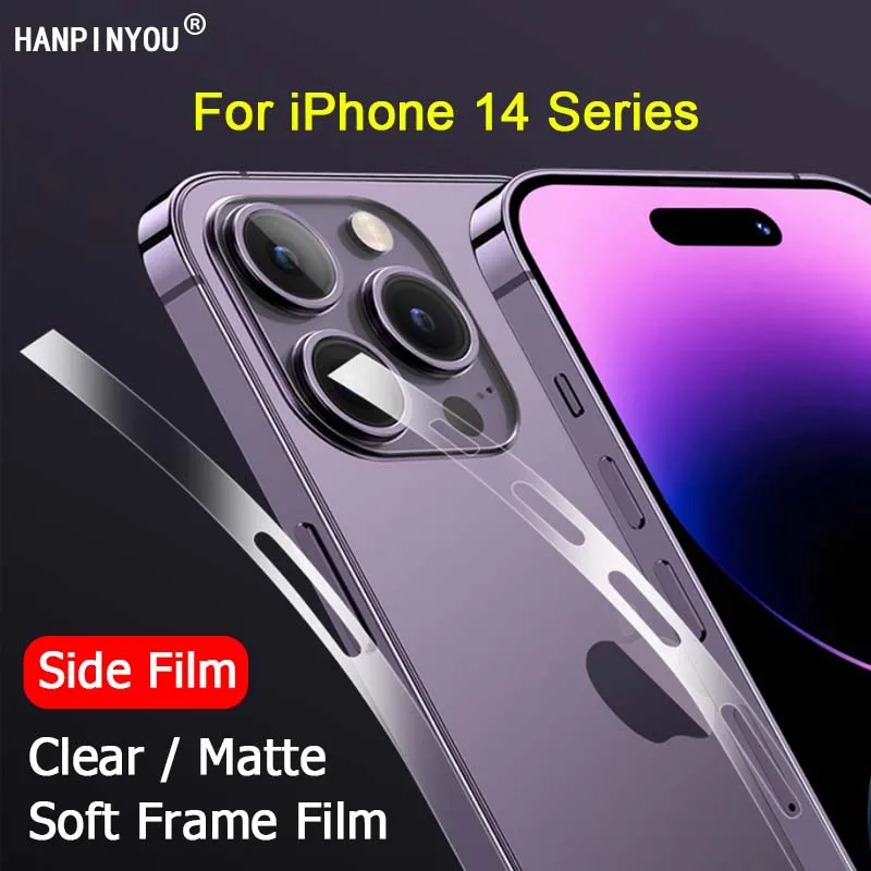 Ultra Thin Phone Side Film For Iphone 14 Pro Max Clear / Matte Soft Tpu