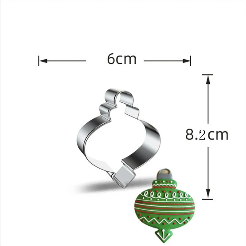 Description Picture 2 of item1pcs Christmas Lantern Pendant Metal Cookie Cutter Fondant Cake Decor Pastry Biscuit tool Cupcake Topper Bread Mold