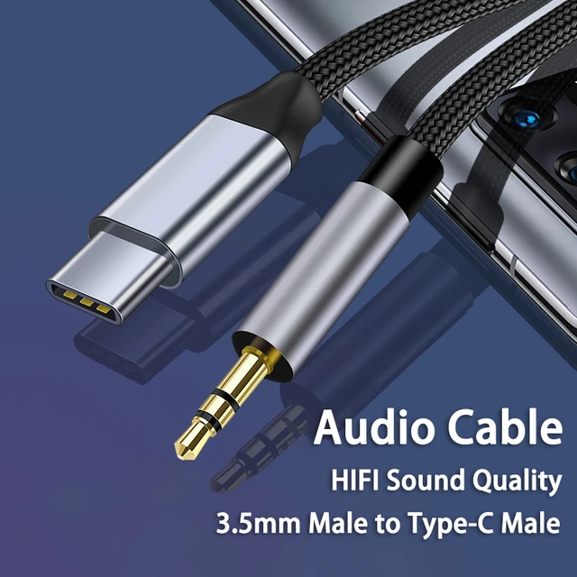 Usb Type C AUX Cable Jack 3.5mm Audio Cable Usb C 3.5 MM Adapter for  Samsung s21 20 Huawei Xiaomi Car Headphone Speaker Aux Cord