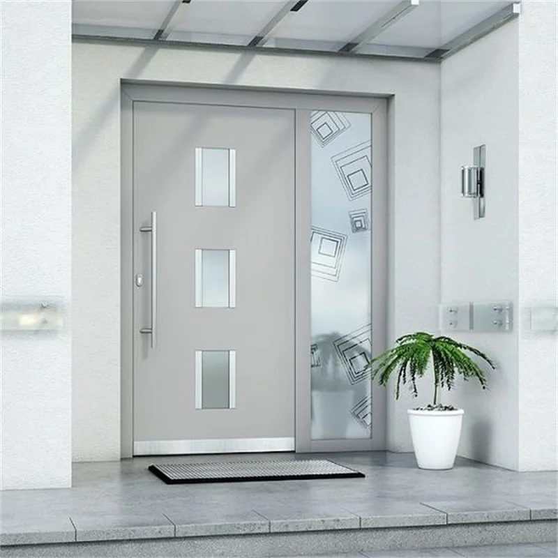 Villa Entry Door Main Entrance Security Interior Revolving Doors of House Tempered Glass Aluminum Modern Pivot Doors