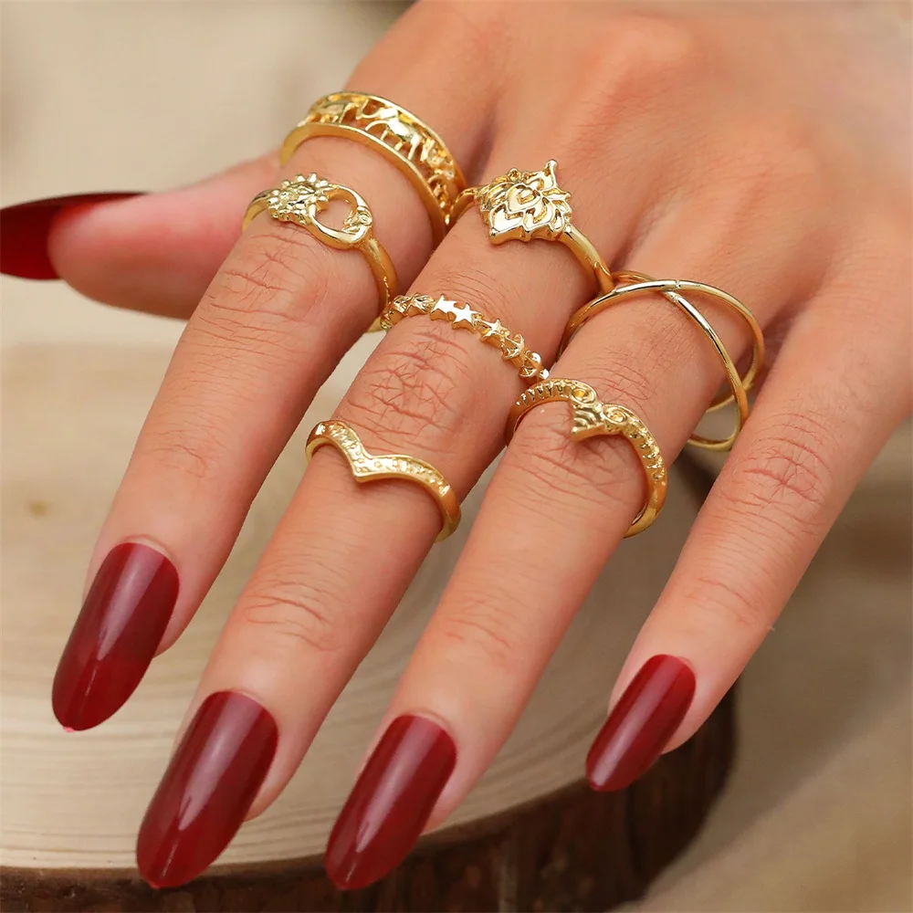 Rings - Boho Ring Set - Silver or Gold – 3just3