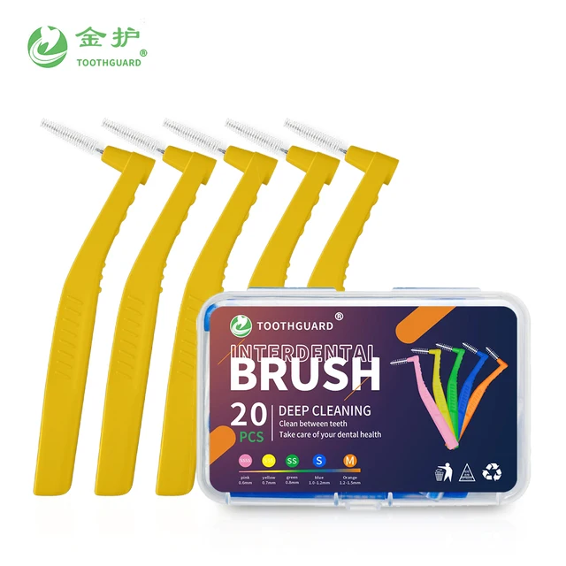 20pcs L Shaped Short Interdental Brush for Orthodontic Teeth Clean