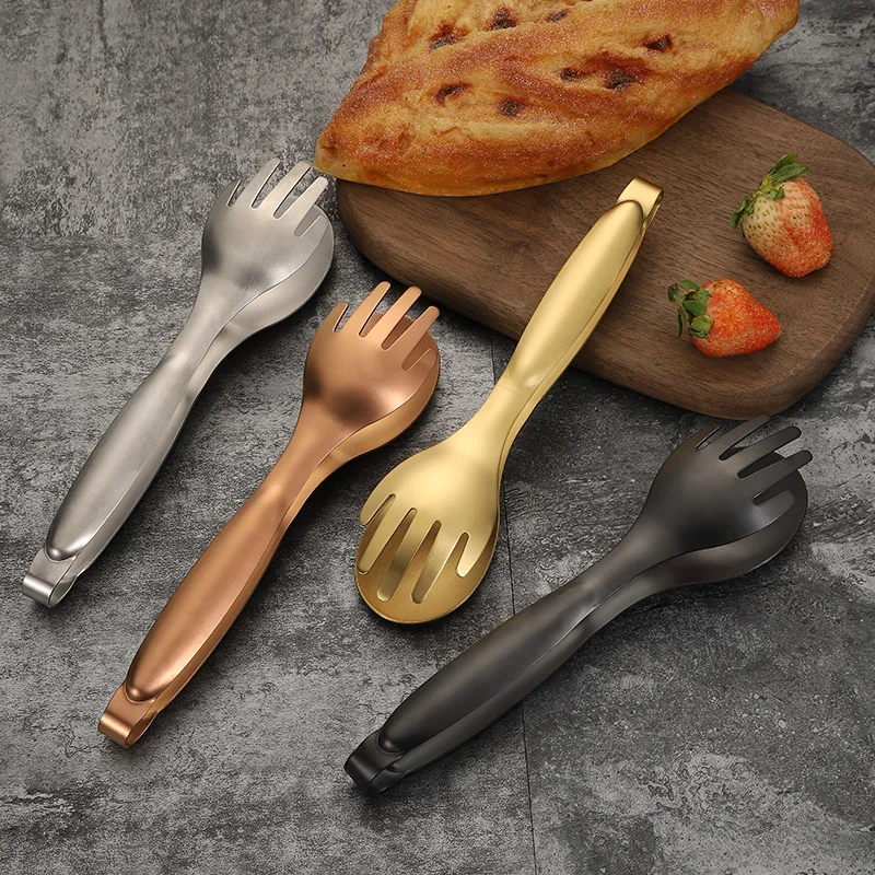 Stainless Steel Food Tongs 1~5pcs Buffet Food Kitchen Utensils BBQ Clips