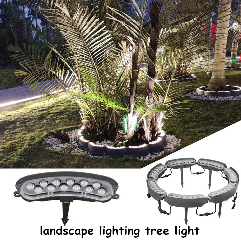 City Lighting Night Landscape Lights Street Tree Lights City Government Industrial Park Green Lights Rgb Column Lighting Yard