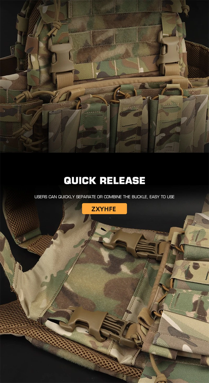 ZXYHFE Tactical Quick Attach Buckle QASM Camping Hiking Equipment Hunting Vest Backpack Accessories Outdoor Sports 1pieces