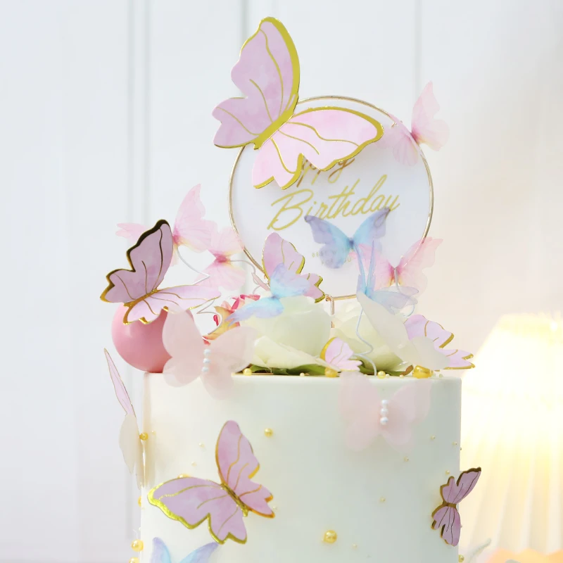

Butterfly Cake Toppers, Handmade, Painted, Wedding, Birthday Party, Cake Decoration, Baking Supplies
