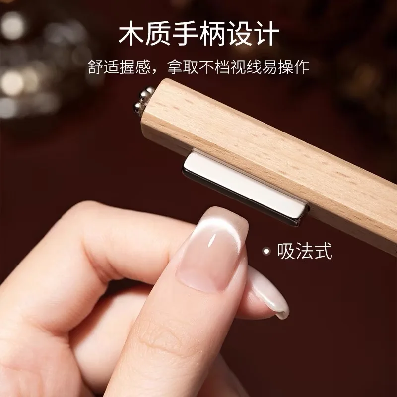 Magnetic Nail Pen 3IN1 Professional Strong Cat Eye Gel Magnet Pen Multi-functional French Line/Flowers Magnetic Laser Line Effect