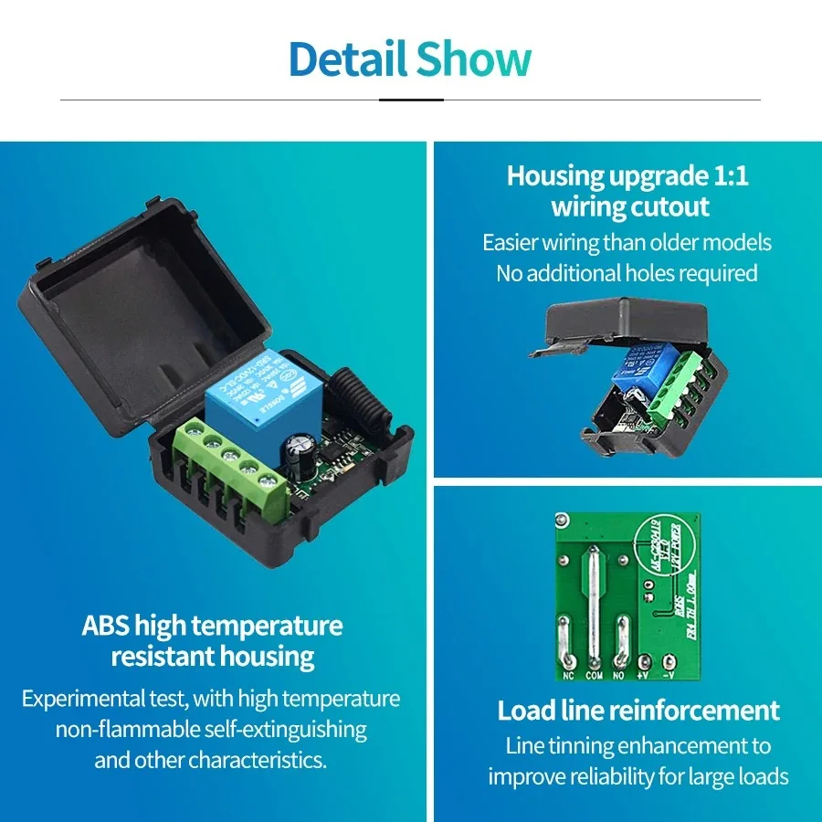 Wireless Remote Control Switch for Garage Doors